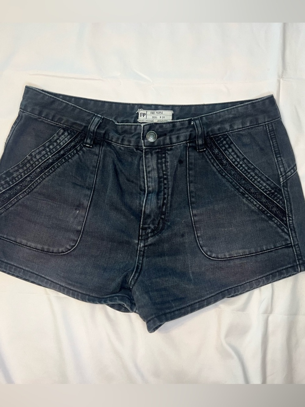 Free People Denim High-Rise Shorts